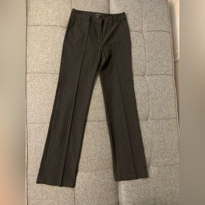 Pinstripe black slacks